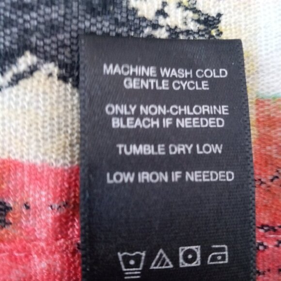 ALI MILES MULTICOLORED ABSTRACT PRINT SEMI SHEER BOHO BLOUSE WITH CAMI SIZE S - Picture 8 of 8